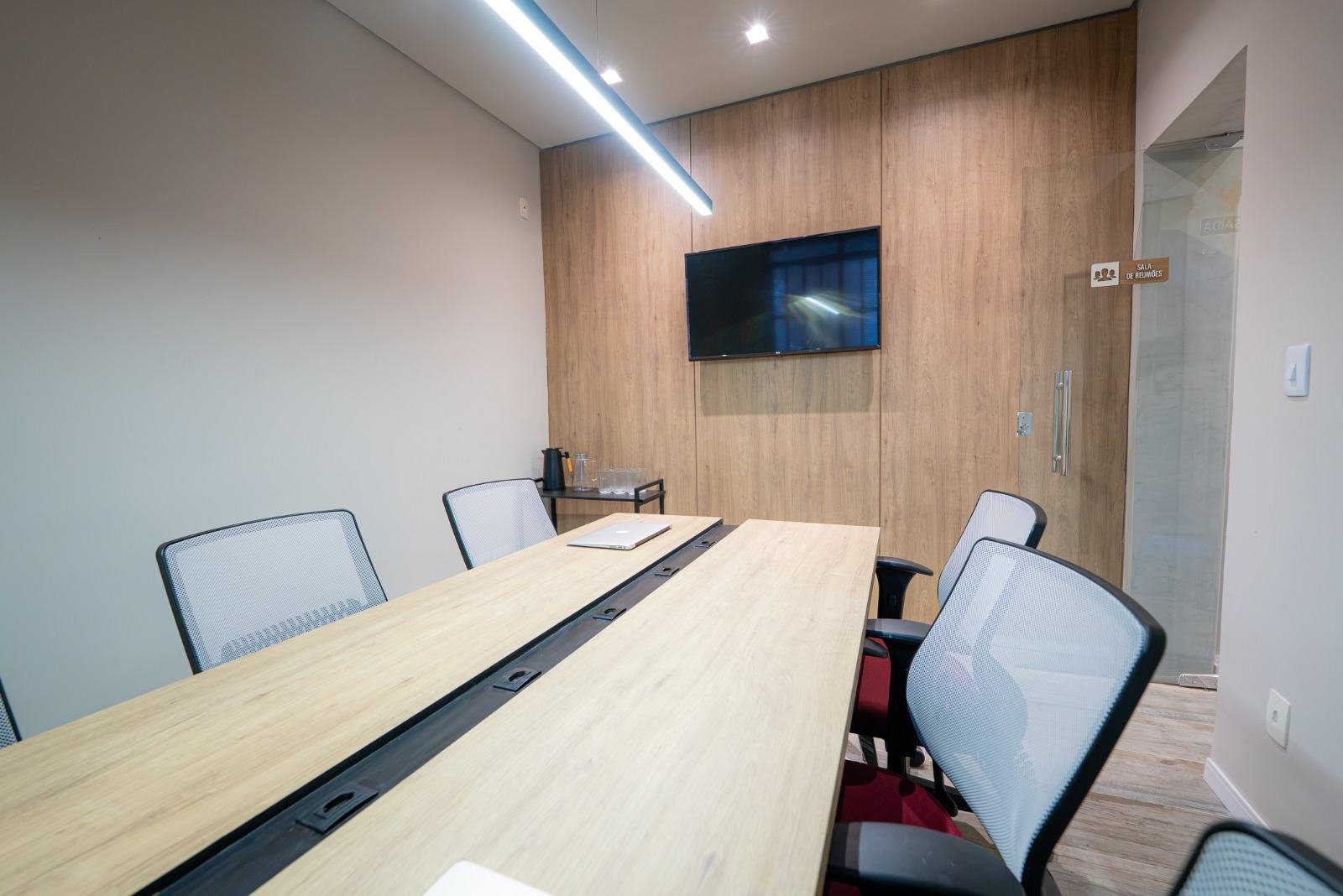 Sala de reunião do Bordo Coworking